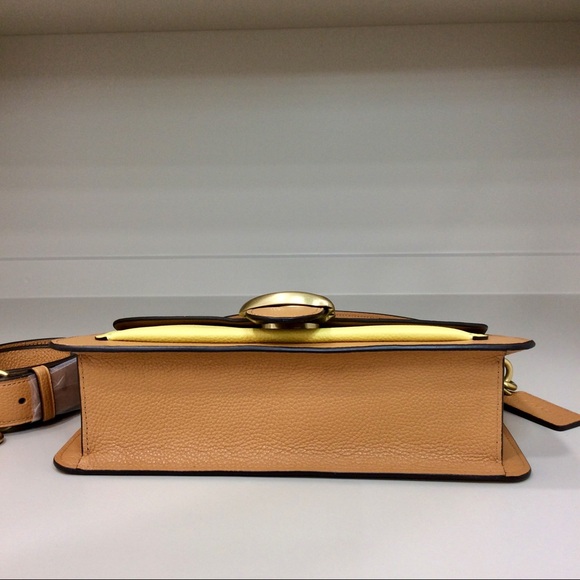 Authentic NWT Coach Tabby 26 Shoulder Bag Crossbody Colorblock Natural Yellow - Picture 12 of 17